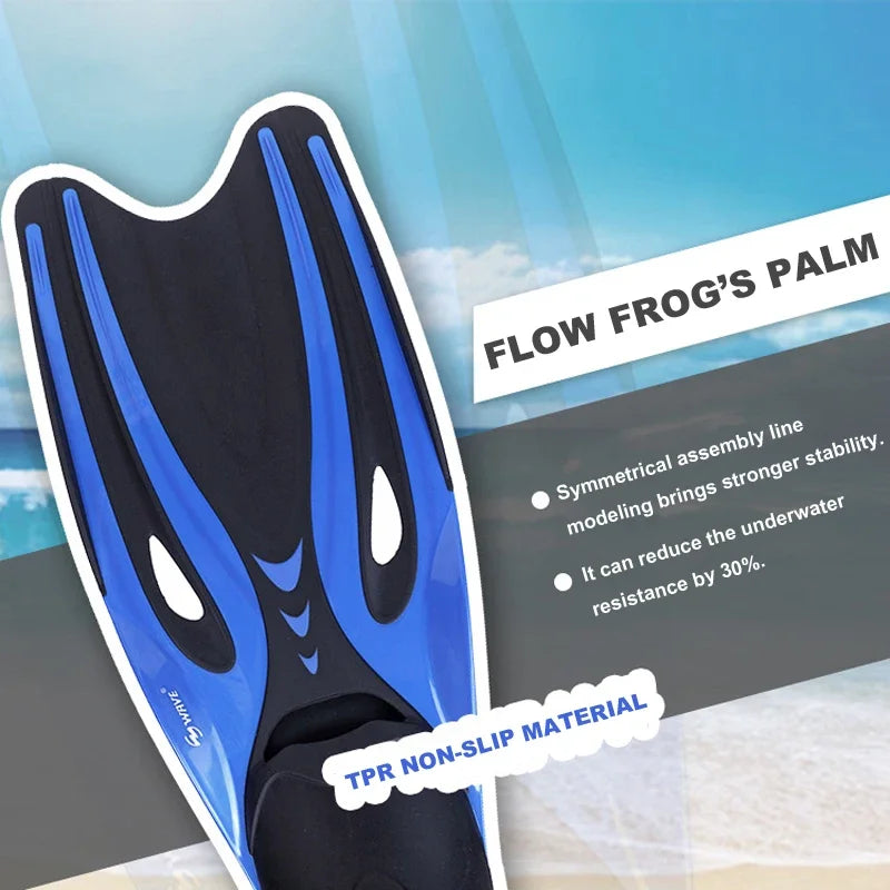 Pair of NNEOBA non-slip swimming and diving fins made from durable TPR and PP material — view 5