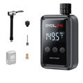 Black mini electric bike air pump portable 150PSI rechargeable tire inflator for cyclists and commuters