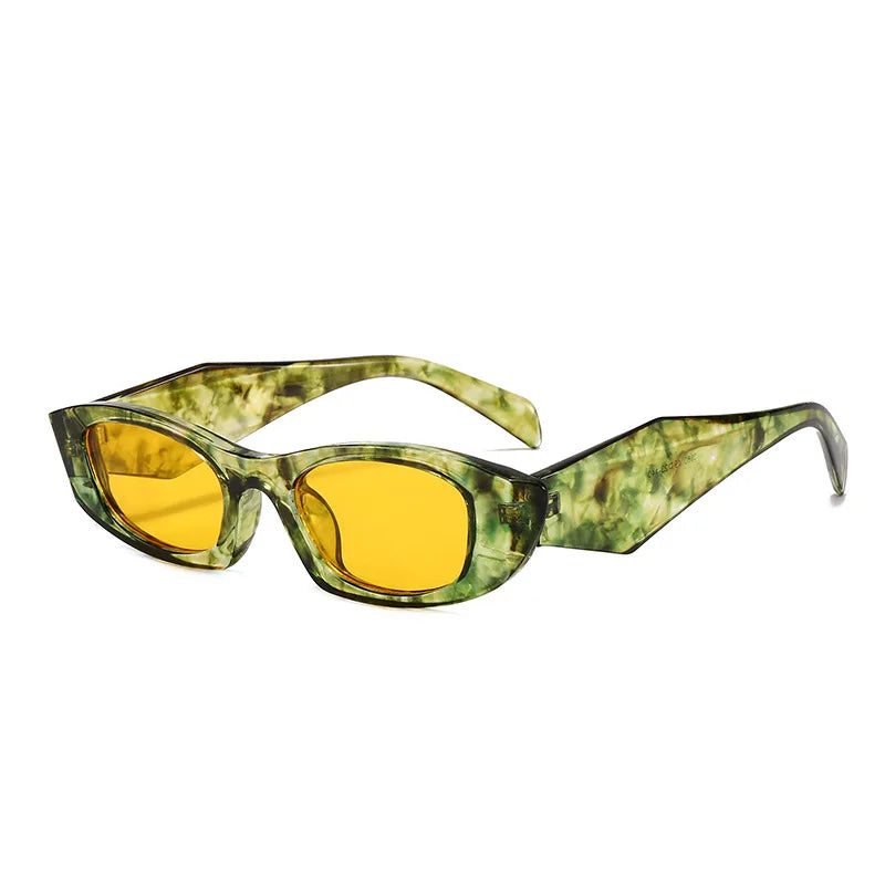 Audacious Green Cat Eye Sunglasses-5