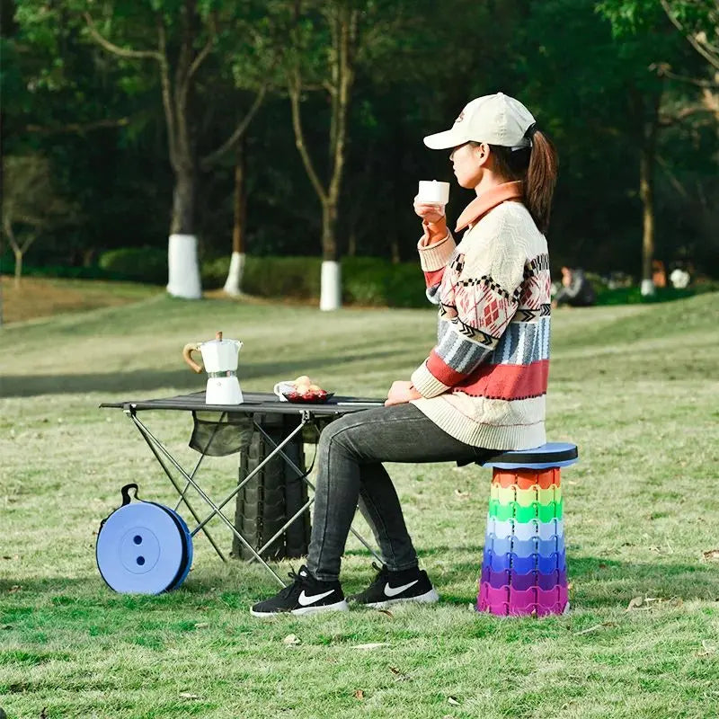 Portable folding beach chair with retractable legs and carrying bag for outdoor camping and travel — view 4