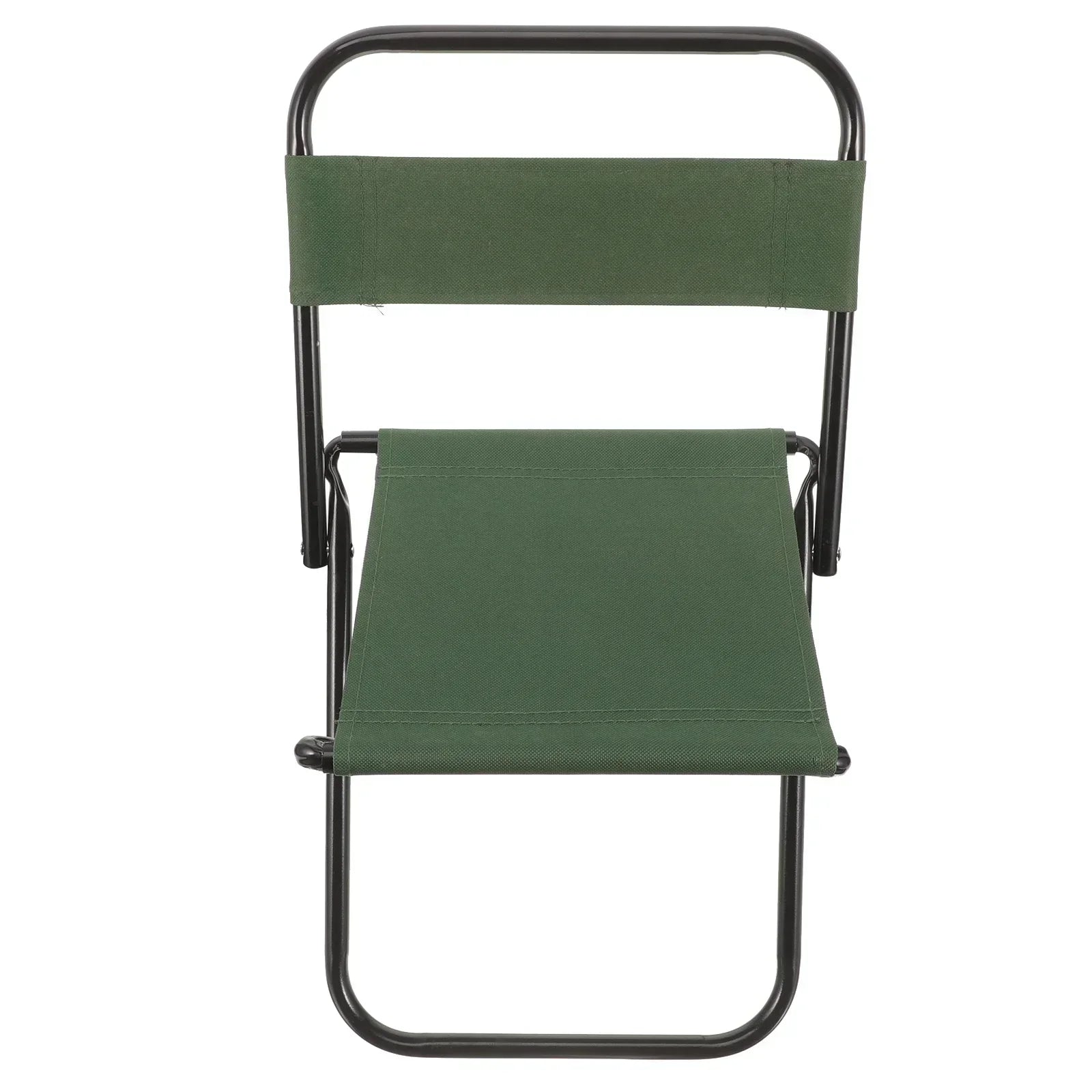 Portable camping folding chair with sturdy steel frame and breathable cloth fabric for outdoor relaxation — view 3