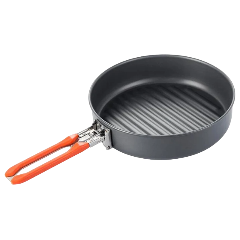 Ultralight 0.9L camping frying pan with folding handle, made of hard-anodized aluminum. — view 5