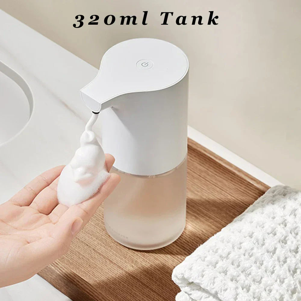Sleek automatic foam hand washer and touchless soap dispenser for modern bathroom countertops — view 3