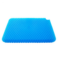 Blue 3D honeycomb gel seat cushion cooling pad for car and office chairs