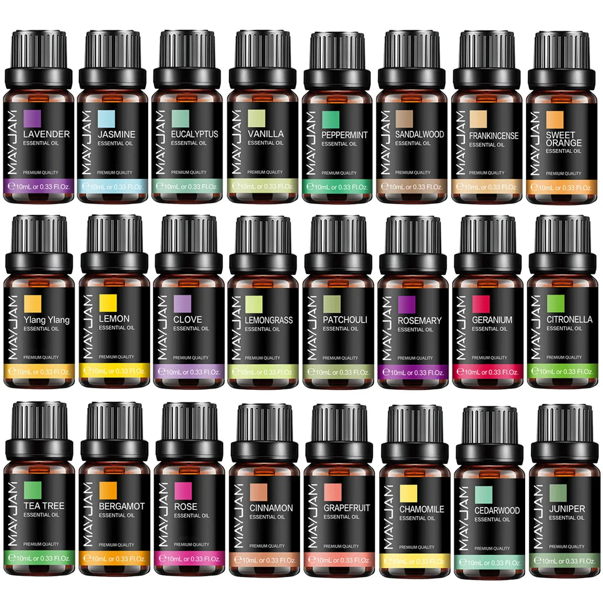 Pure aromatherapy essential oil in a 10ml amber glass bottle for diffusers and candle making — view 4