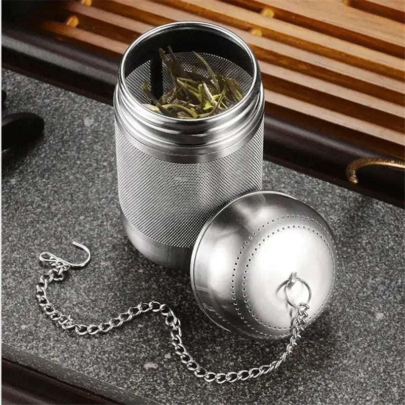 Stainless steel fine mesh tea infuser strainer for brewing loose leaf herbal blends — view 3
