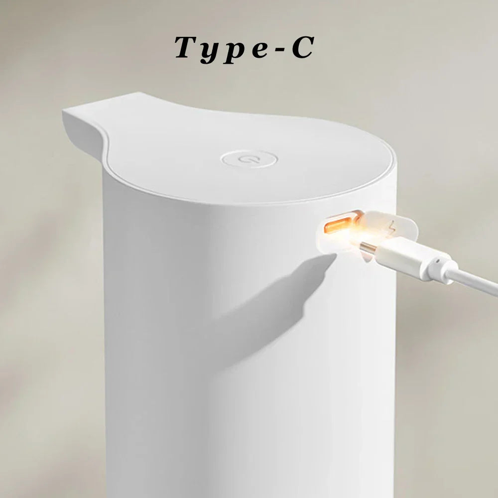 Sleek automatic foam hand washer and touchless soap dispenser for modern bathroom countertops — view 2