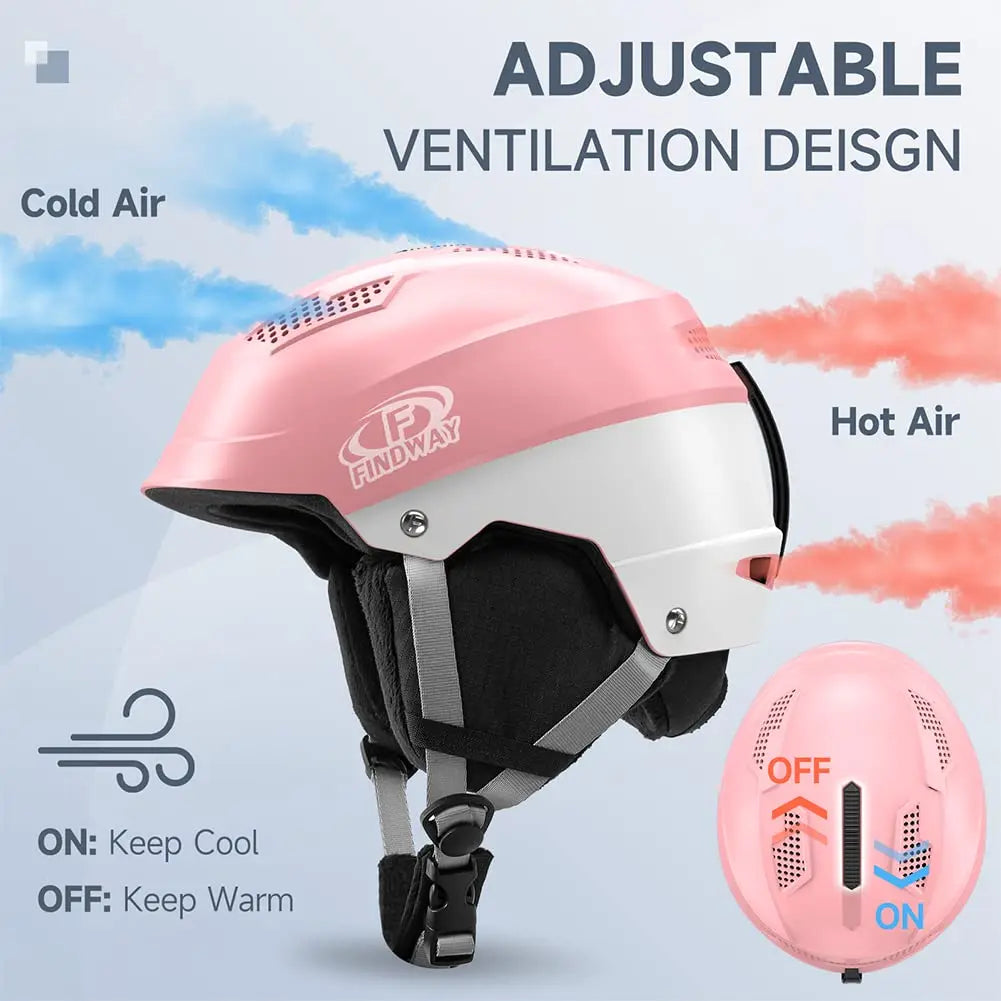 Ski helmet with adjustable vents and goggle compatible design in solid color for winter sports — view 4