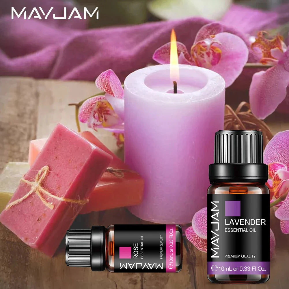 Pure aromatherapy essential oil in a 10ml amber glass bottle for diffusers and candle making — view 3