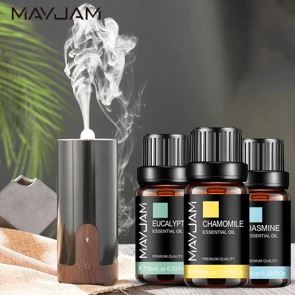 Pure aromatherapy essential oil in a 10ml amber glass bottle for diffusers and candle making