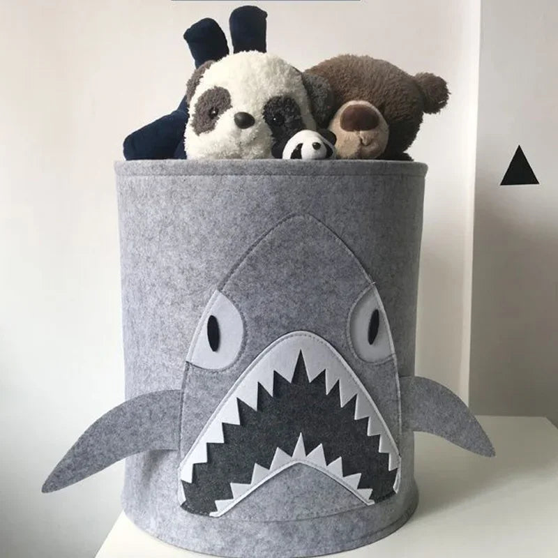 Animal themed storage bin basket with two side handles for organizing toys and blankets — view 4