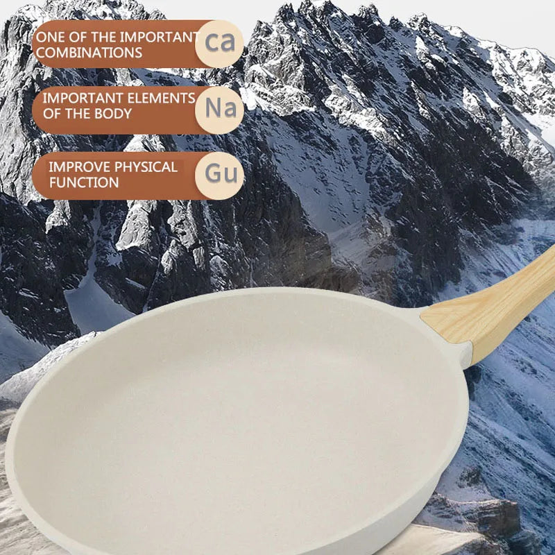 White 28cm non-stick ceramic wok pan with stainless steel handle on modern kitchen counter — view 4