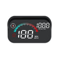 M22 GPS head-up display projecting digital speedometer onto car windshield in black