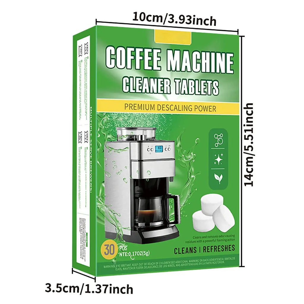 Coffee machine cleaning tablets and descaling agents in individually wrapped packaging for espresso maker maintenance — view 2