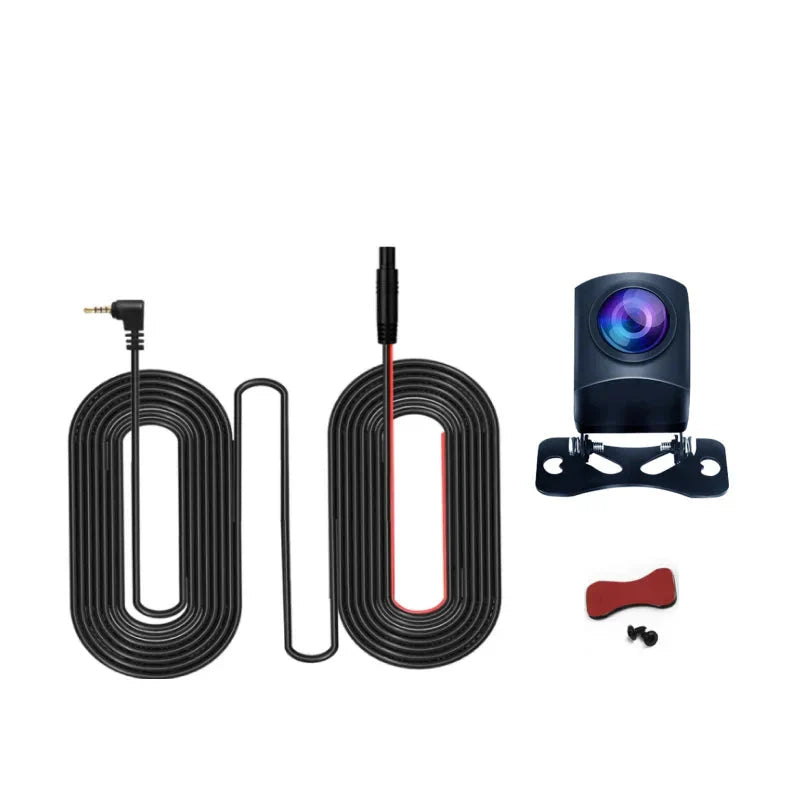 Black universal 1080P HD rearview camera with waterproof casing and wide angle lens for cars