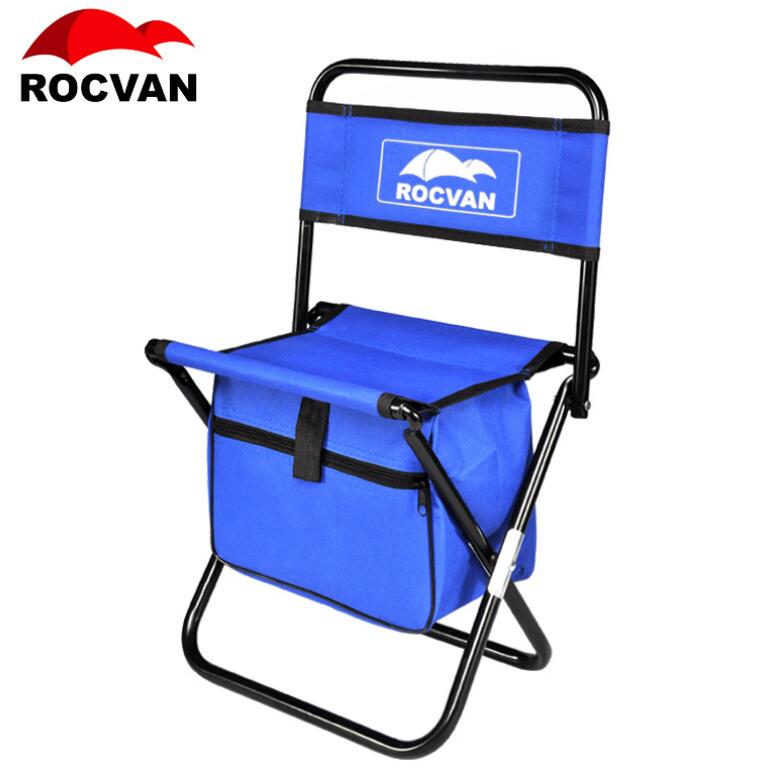 Green foldable fishing chair with built-in insulated cooler backpack and sturdy steel frame. — view 4