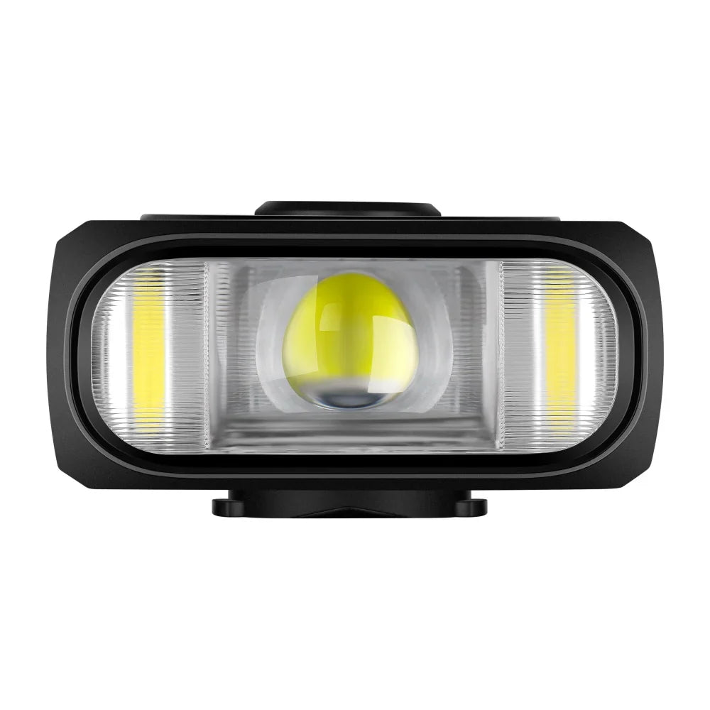 Sleek horizontal 900-lumen dual mounted bike light in black aluminum for safe road cycling — view 4