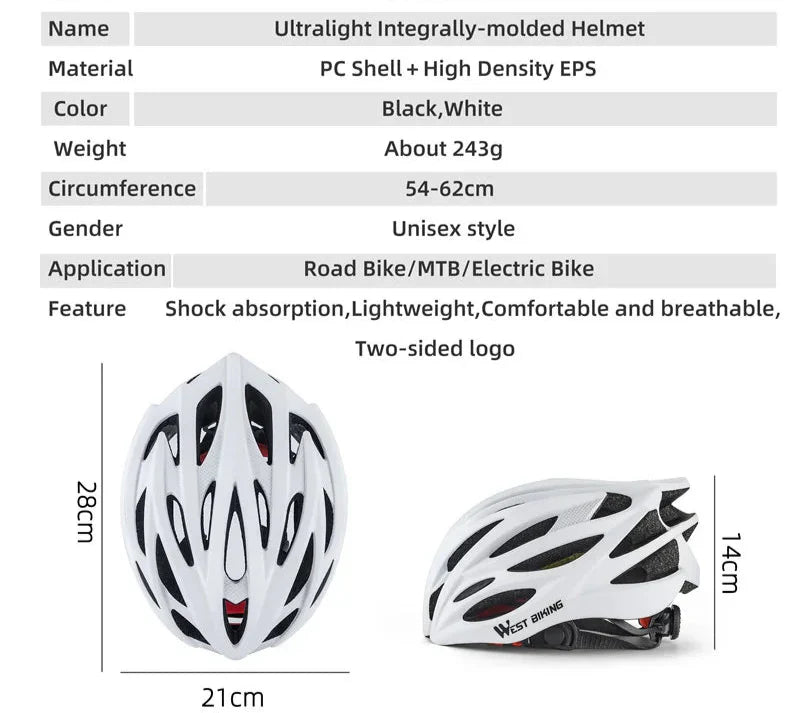 Ultralight white cycling helmet with aerodynamic design, integrated molding, and breathable ventilation slots — view 2
