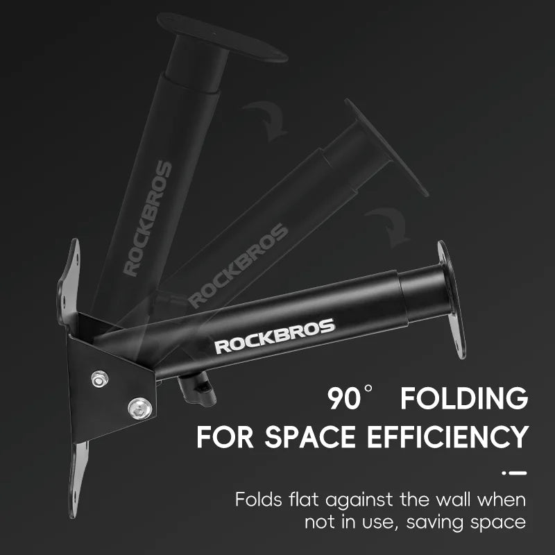 Heavy-duty wall mount bike rack in black carbon steel holding a bicycle in a garage — view 5