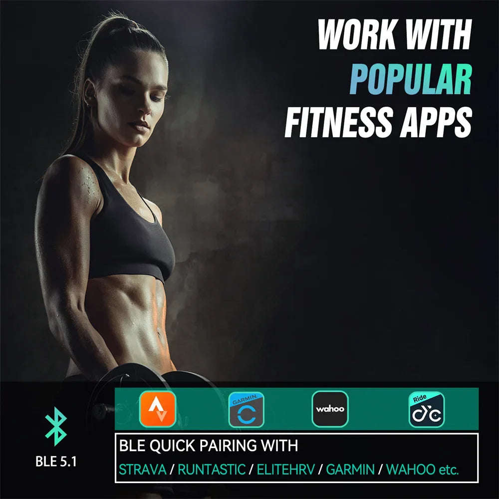 Black ultra-light Bluetooth and ANT+ heart rate sensor armband fitness monitor with magnetic charger — view 4