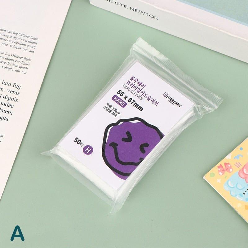 Clear hard photocard sleeves, 50 piece set for K-pop trading card protection and storage. — view 3