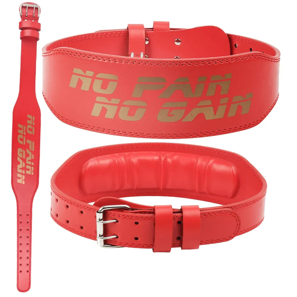 Gym weight lifting belt for powerlifting and squats in medium size for core support and stability