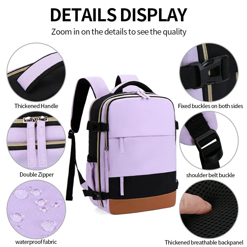 Versatile casual travel and school backpack with padded laptop compartment and adjustable shoulder straps — view 3