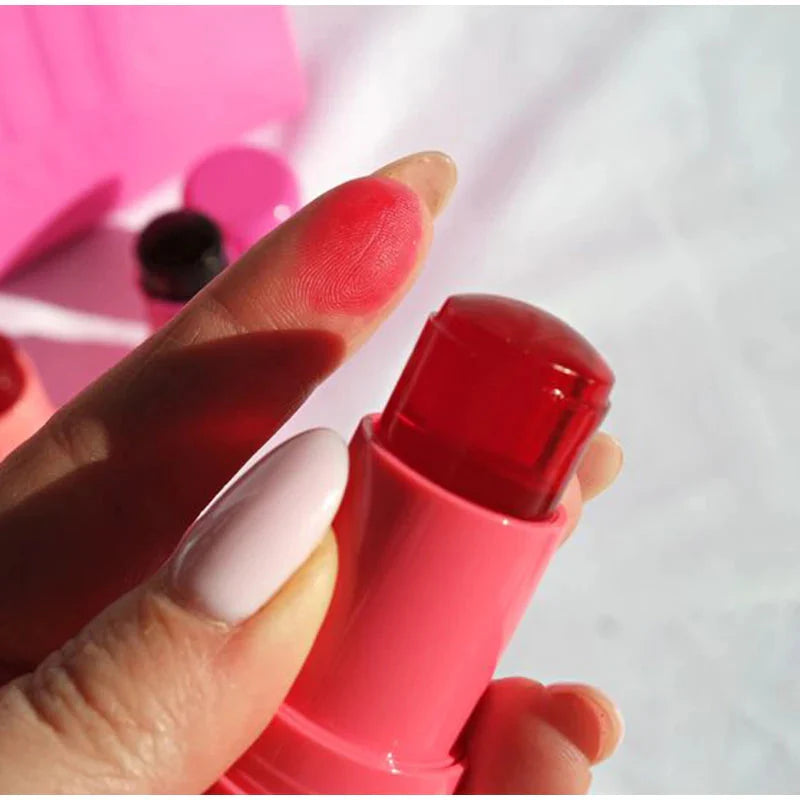 Sheer pink water jelly lip and cheek tint stick with a hydrating watercolor makeup finish — view 3