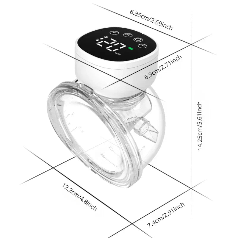 Wearable hands-free automatic breast pump device, compact and lightweight for discreet nursing — view 2