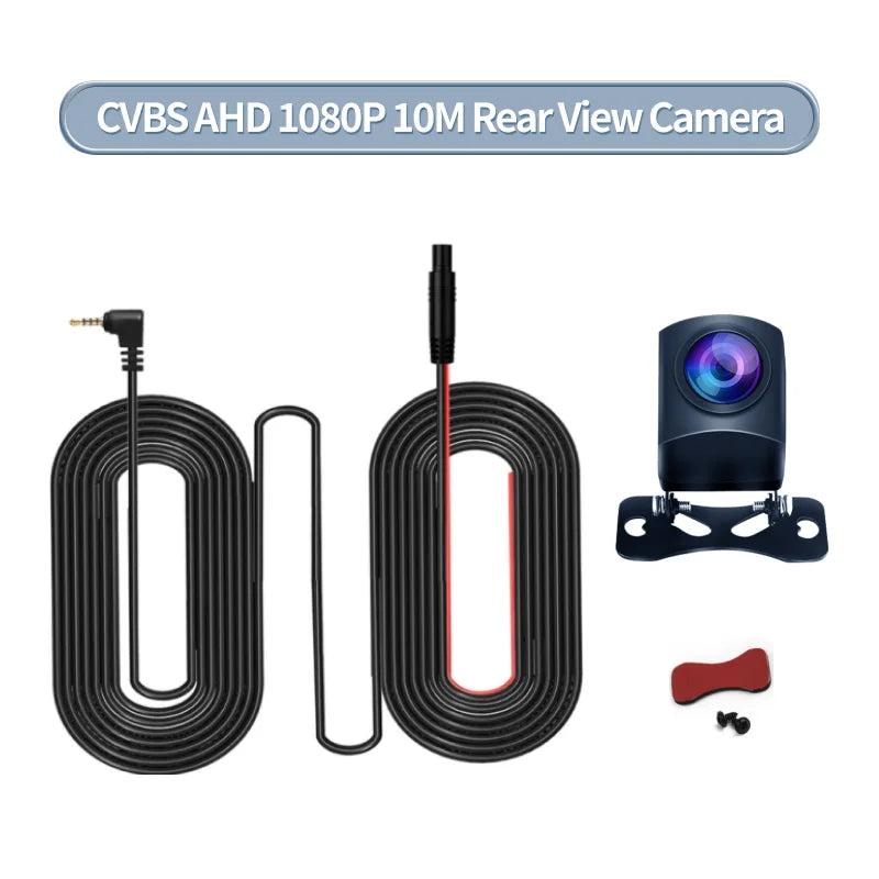 Black universal 1080P HD rearview camera with waterproof casing and wide angle lens for cars — view 2