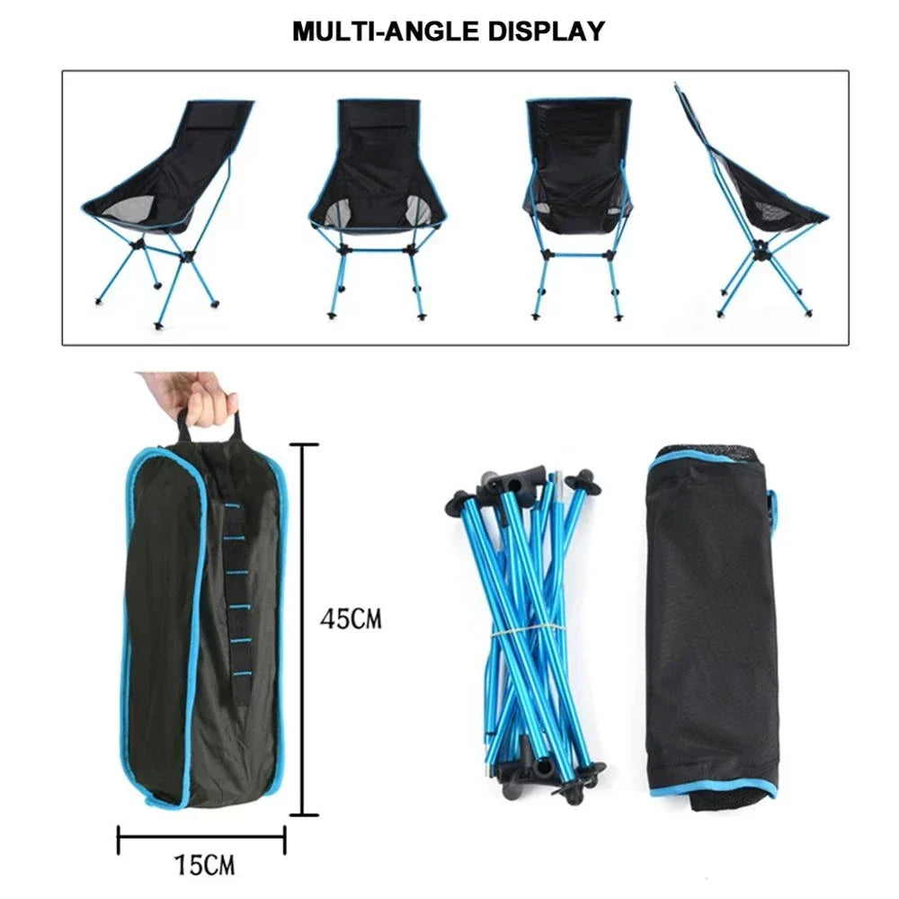 NNEOBA foldable outdoor camping chair with durable fabric and collapsible frame for portable seating — view 4