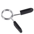 Black and silver Squat and Lift Barbell Pad clamp securing weights for strength weights for training