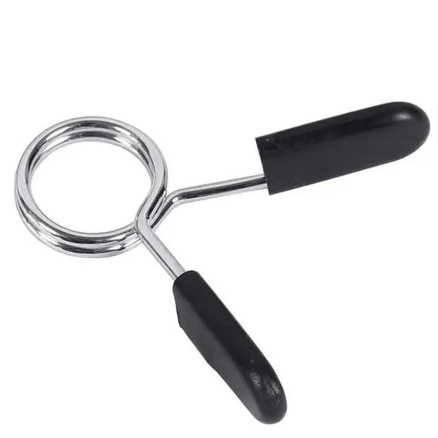 Black and silver NNEOBA standard 25mm barbell collar clamp made of ABS plastic and steel