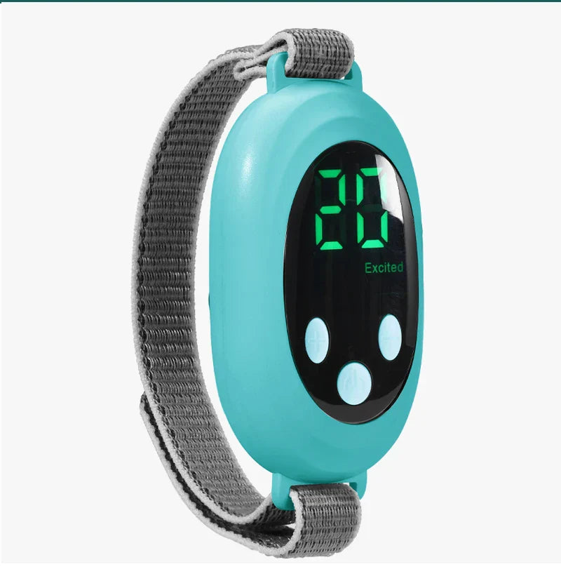 Blue palm held microcurrent EMS sleep aid pulse massager device for natural insomnia relief