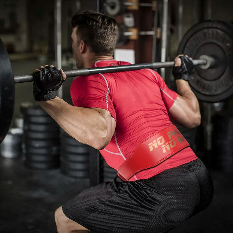 Gym weight lifting belt for powerlifting and squats in medium size for core support and stability — view 3