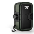 Green 0.5L waterproof mini bicycle saddle bag made of durable 600D TPU material.