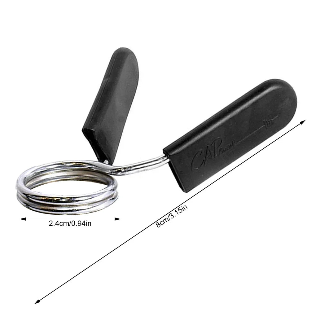Black and silver Squat and Lift Barbell Pad clamp securing weights for strength weights for training — view 4