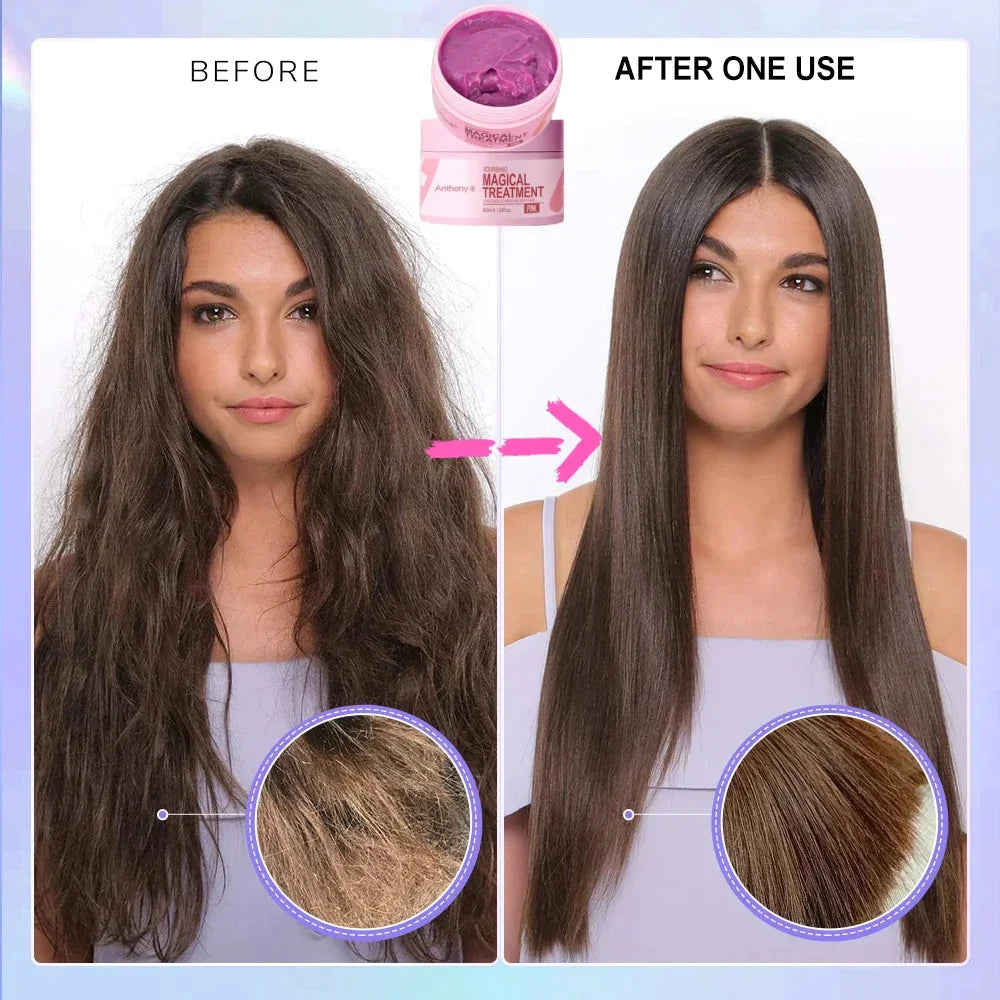 Jar of magical keratin hair mask for deep moisturizing and repairing damaged frizzy hair — view 4