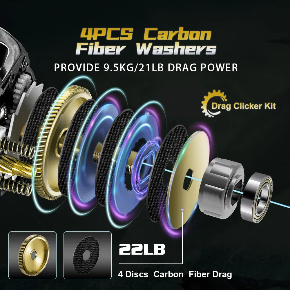 Right-handed black sea fishing reel with deep spool and ergonomic power handle. — view 2