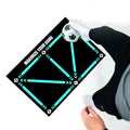 Durable non-slip football training mat in black PVC for indoor dribbling and ball control practice