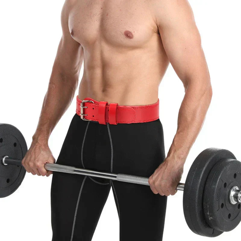 Gym weight lifting belt for powerlifting and squats in medium size for core support and stability — view 4