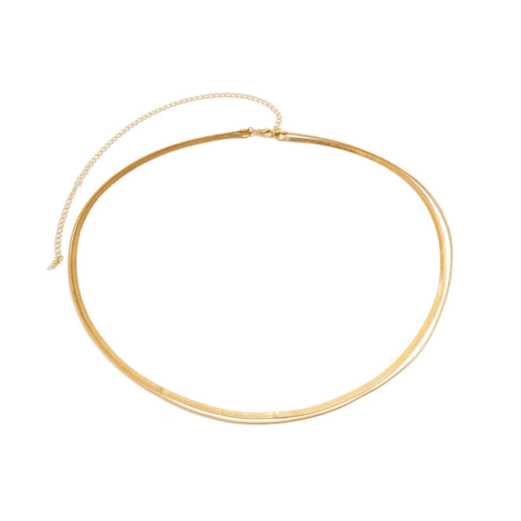 Flat snake chain waist belt, shiny metallic body jewelry for summer beach and festival wear — view 5