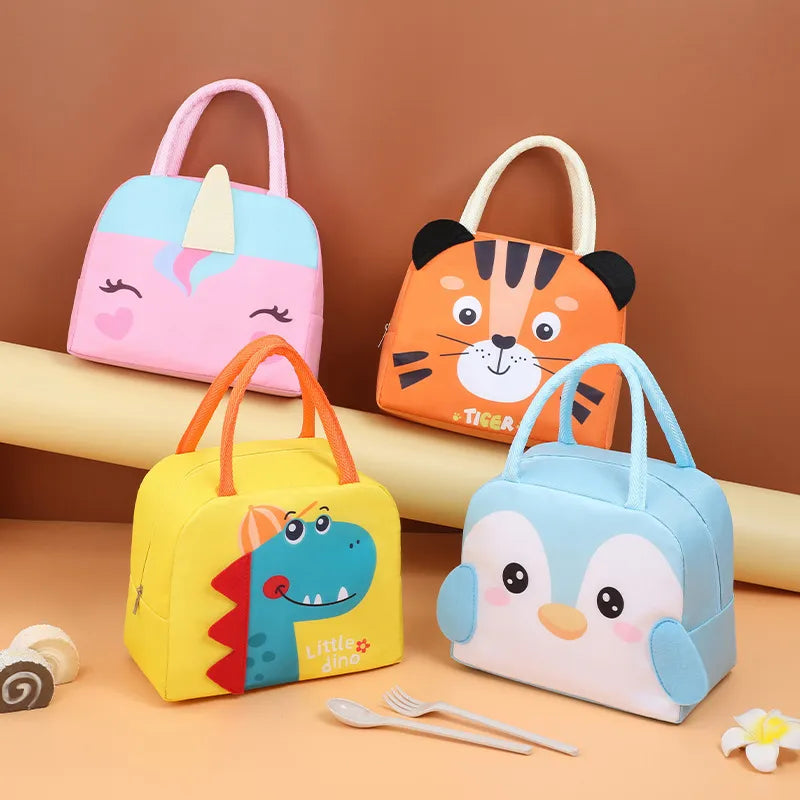 Thermal lunch box for kids in vibrant polyester with raised 3D character details and handle. — view 2