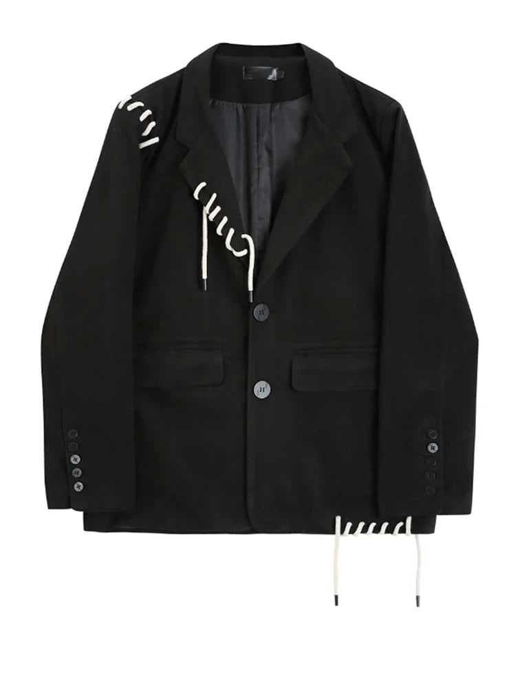 Audacious Drawstring Loose Fit Blazer-4