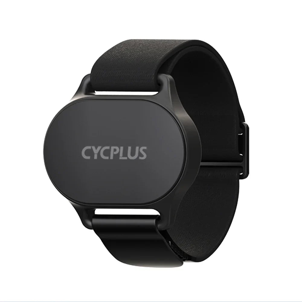 Black ultra-light Bluetooth and ANT+ heart rate sensor armband fitness monitor with magnetic charger
