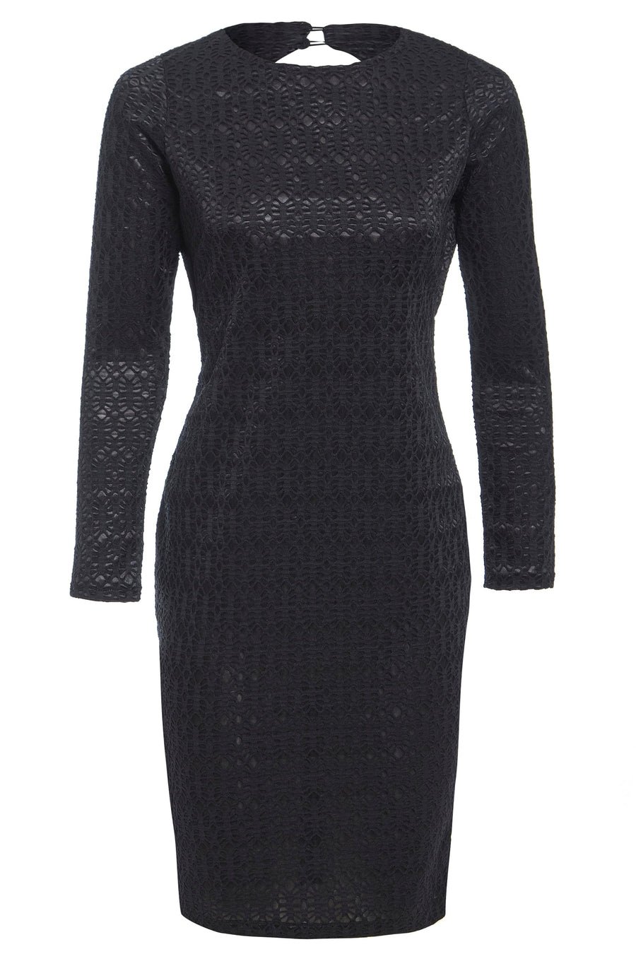Black Twisted Backless Dress