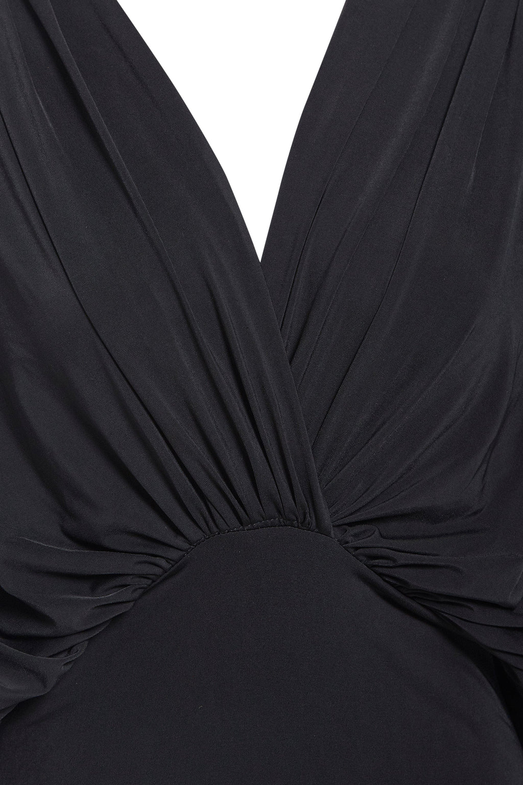 Black Batwing Sleeve Midi Dress-3