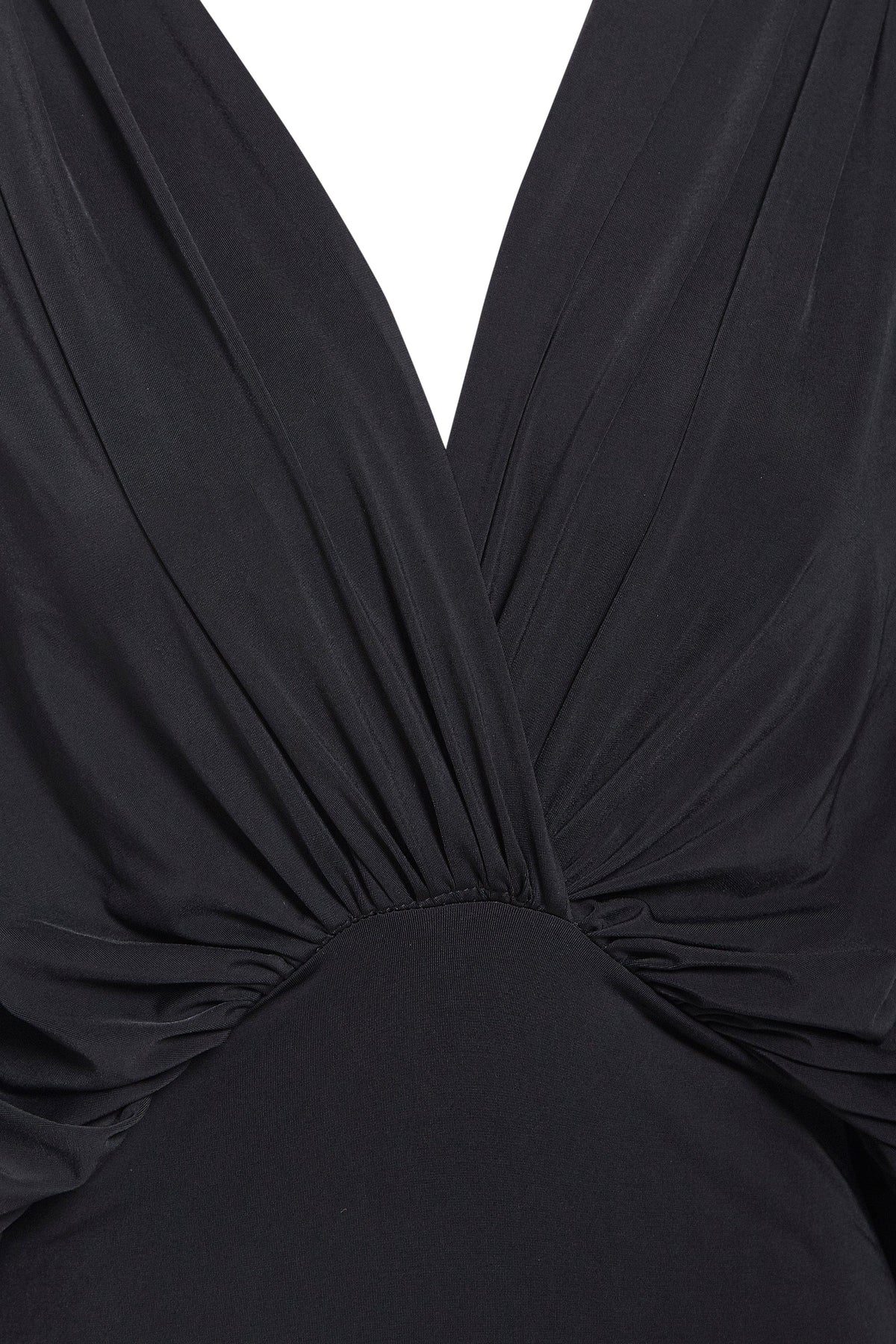 Black Batwing Sleeve Midi Dress-3