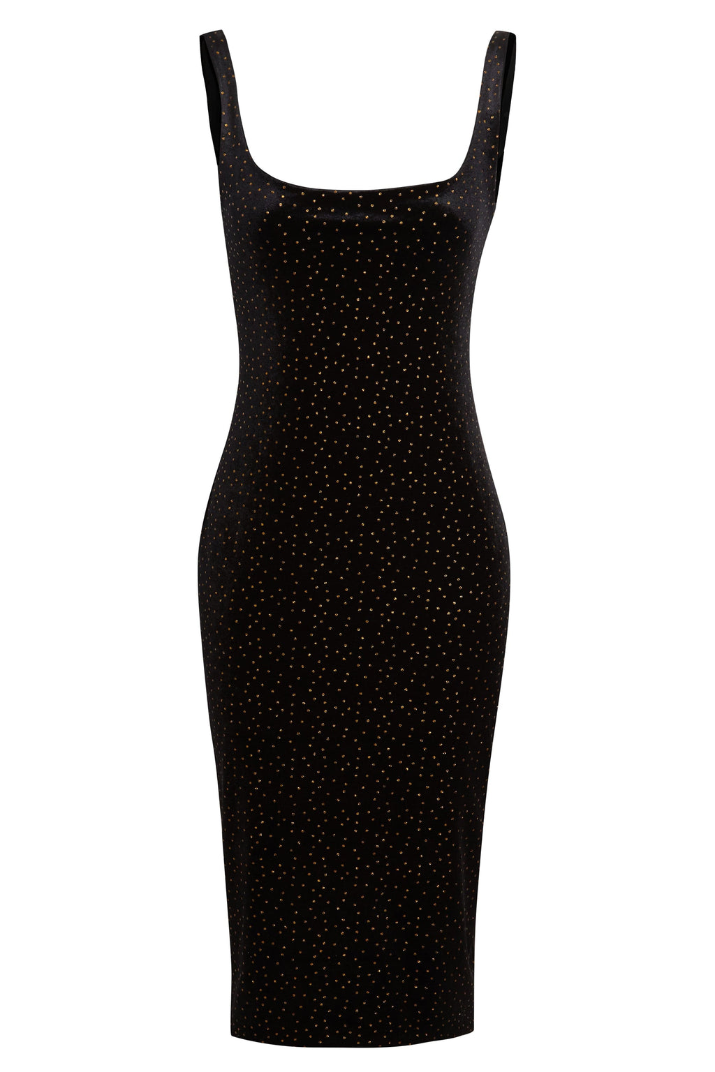 Black Polka Dot Dress-0