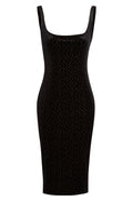 Black Polka Dot Dress-0